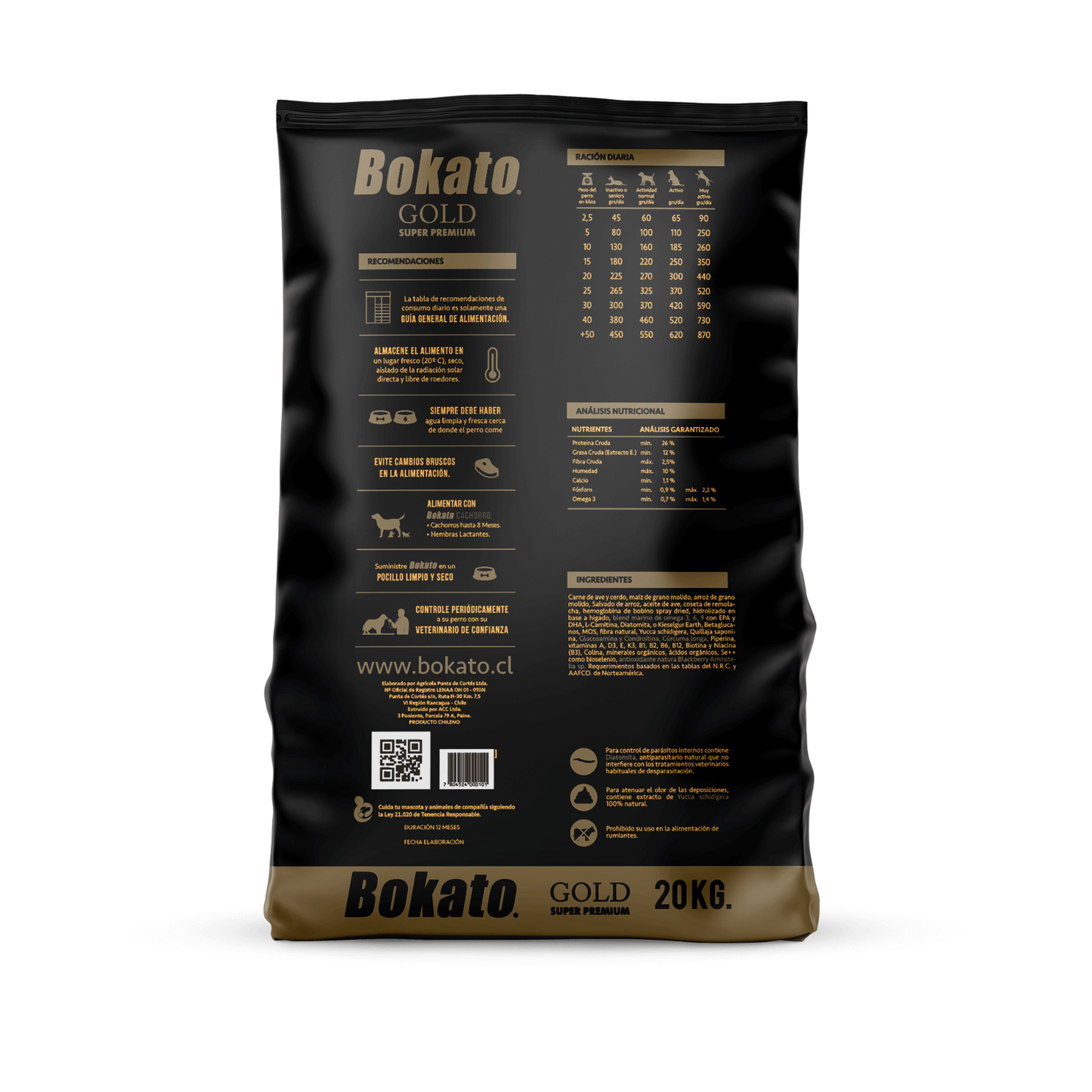 Alimento Bokato Gold · 20 kg · Super Premium