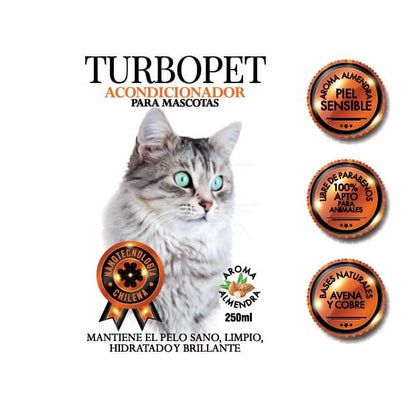 Acondicionador con NanoCobre Gatos Turbopet · 250 ML - Cornerdog